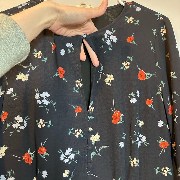 Promesa Floral Long Sleeve Dress medium zipper side - Picture 4 of 8